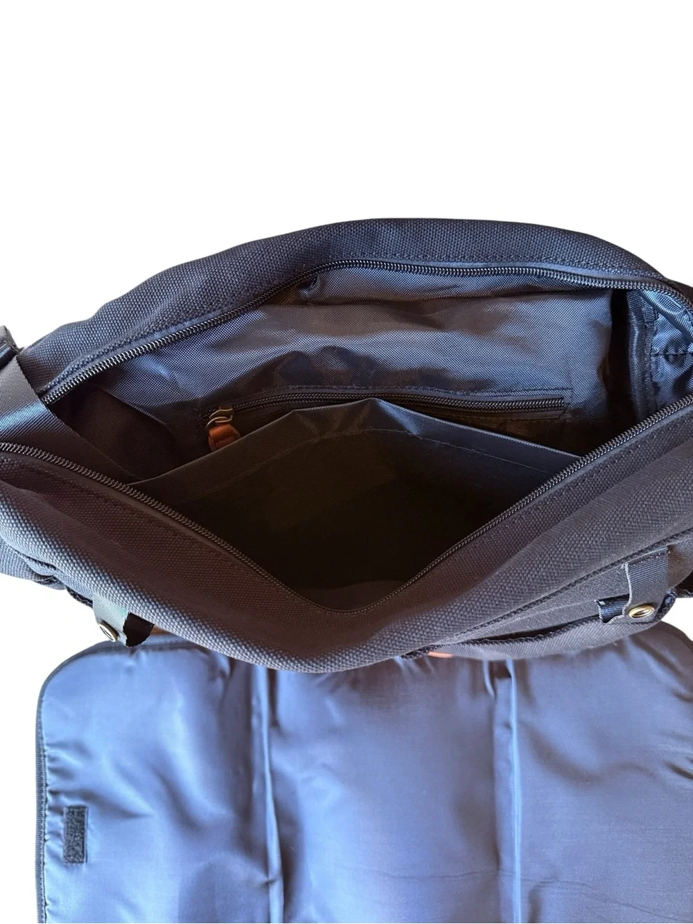 Bodomint Gender Neutral Nylon Vegan Leather Laptop Diaper Bag Multi Use Bag